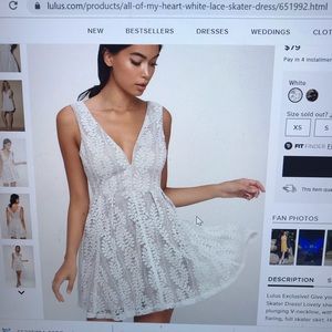 All of my heart white lace skater dress lulus